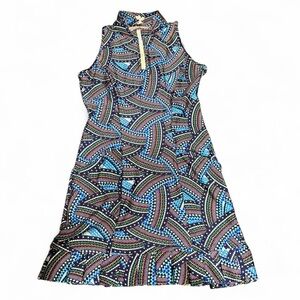 Tzu Tzu Multicolor Patterned Golf Mini Dress SZ XS